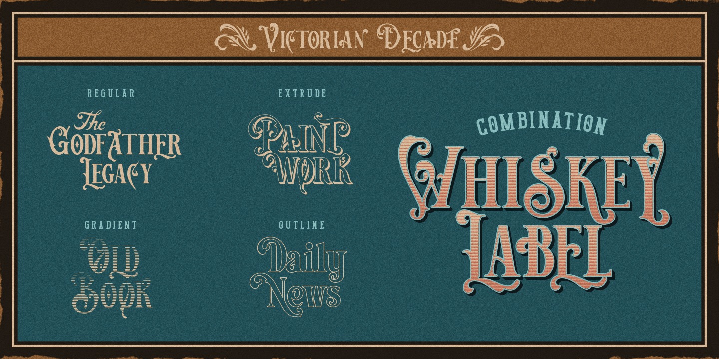 Пример шрифта Victorian Decade #6